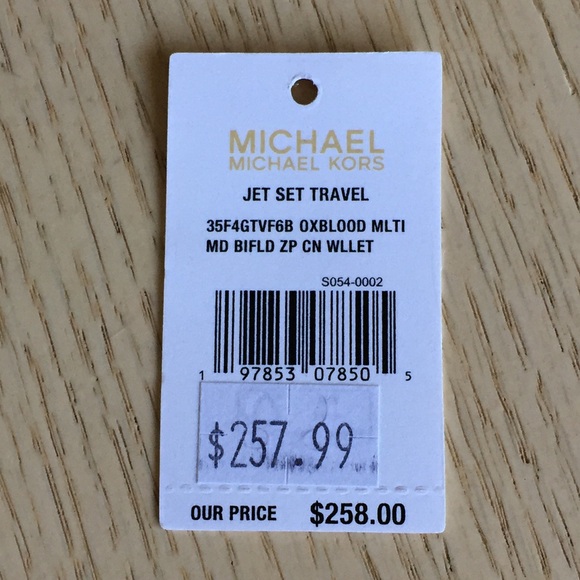 Michael Kors Oxblood Multi Bifold Wallet - Picture 8 of 8